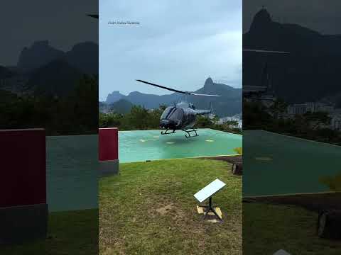 Bell 505 Helicopter Landing and Hangarage in Rio de Janeiro | Christ the Redeemer View