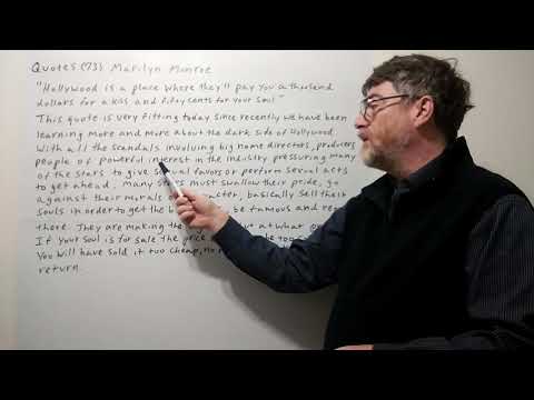 Tutor Nick P Quote 76 Marilyn Monroe - Hollywood Is a Place Where They'll Pay You ...