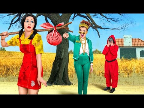 LUCKY VS UNLUCKY VS GIG LUCKY PLAYER || Playing Squid Game in Real Life by 123 GO! CHALLENGE