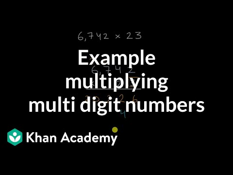 Multiplying multi-digit numbers: 6,742x23 (video) | Khan Academy