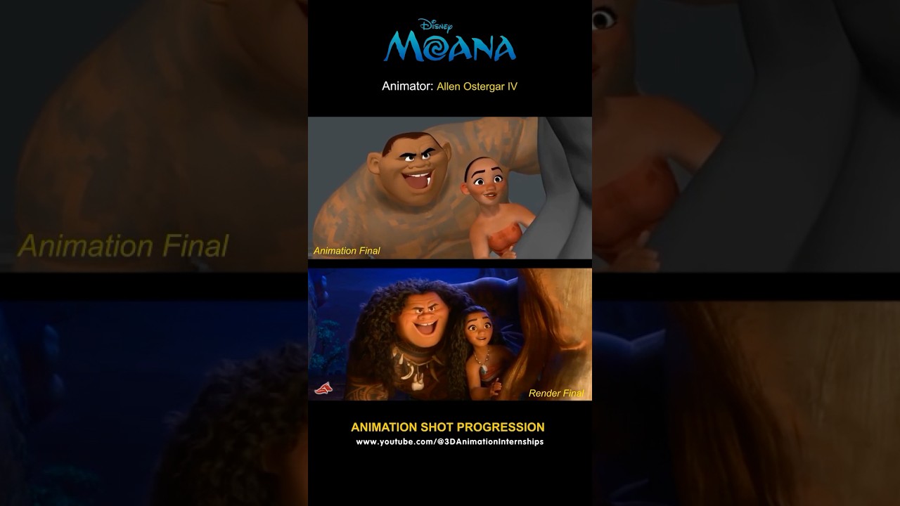Moana | Moana Punching Face Maui Shot Progression  #shots