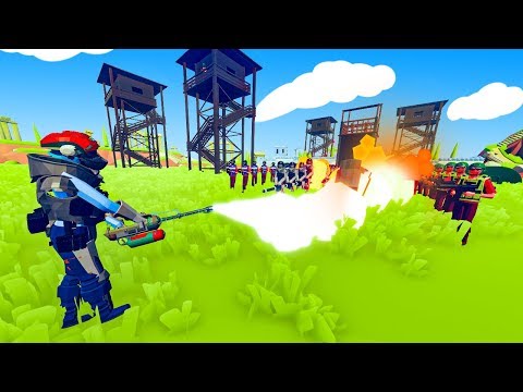 TABS - FLAMETHROWER VS Tent Spawning Military Units! - Totally Accurate Battle Simulator
