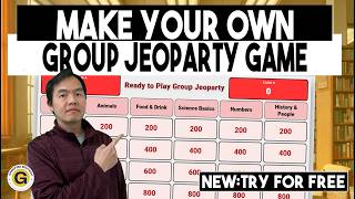 Make Your Own Family & Friends Jeopardy Group Game | Google Slides Template is now optional.