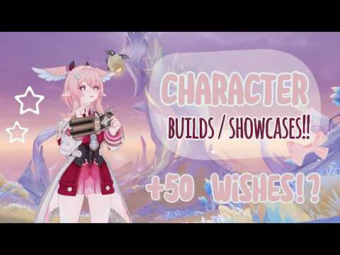 My Genshin Impact character showcases + pulling for Clorinde?!