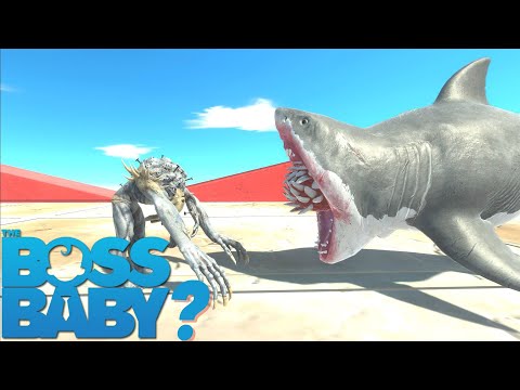 Baby Scourge Vs  Baby Megalodon - Who is the BOSS BABY? - ANIMAL REVOLT BATTLE SIMULATOR