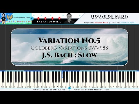 Learn To Play: Goldberg Variation No.5 - J.S. Bach (Slow)