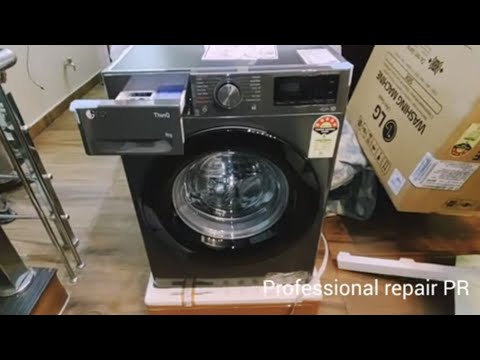 Thumbnail for 9Kg Front Load Washing Machine, AI Direct Drive™, Black VCM FHP1209Z9B how to installation