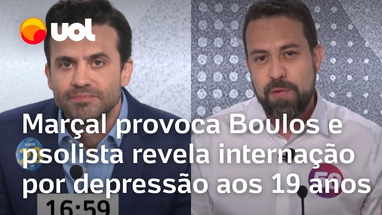 Debate UOL/Folha: Boulos revela internação por depressão aos 19 anos após provocação de Marçal