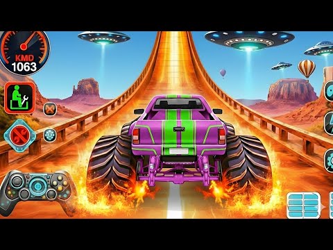 Mega Ramp Challenge! 🤯 Super Crazy GT Monster Truck Racing Level 2 | Android Gameplay 