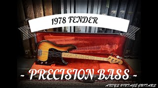 Video thumbnail for 1978 FENDER PRECISION BASS - Andy's Vintage Guitars by ANDY'S VINTAGE GUITARS
