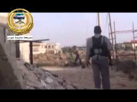 استهداف حواجز النظام بالهاون في بلدة كفر شمس في ريف درعا من قبل كتيبة شهداء الصنمين