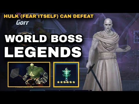 MARVEL Future Fight - HULK (FEAR ITSELF) CAN DEFEAT GORR (WORLD BOSS LEGEND)
