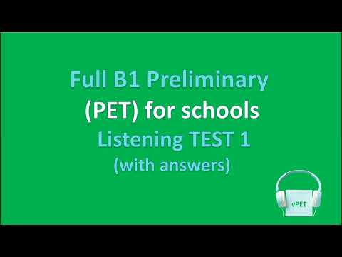 B1 Preliminary for schools Listening Test 1 with answers (New Format)