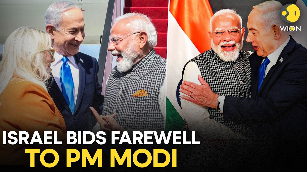 LIVE: PM Modi Departs Israel with Official Farewell at Ben Gurion Airport | WION