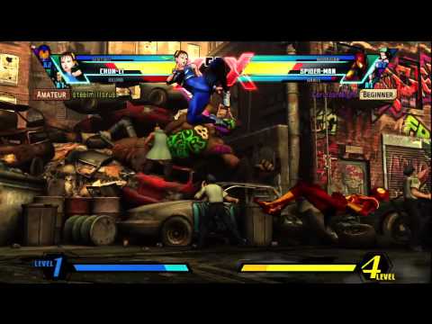 Ultimate Marvel vs Capcom 3 - PS3 -- Non-Ranked Matches 192 (2/2) - New Spidey-Dante Trick