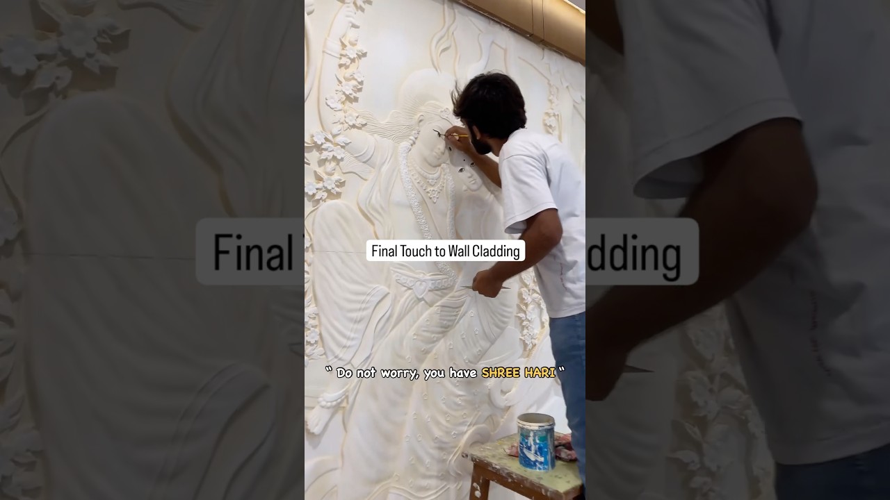 Stone wall krishna radha mural design | decore wall with god krishna with radha #krishnasculpture