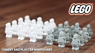 Cement and plaster lego minifigures