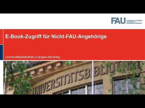 E-Book-Zugriff für Nicht-FAU-Angehörige
