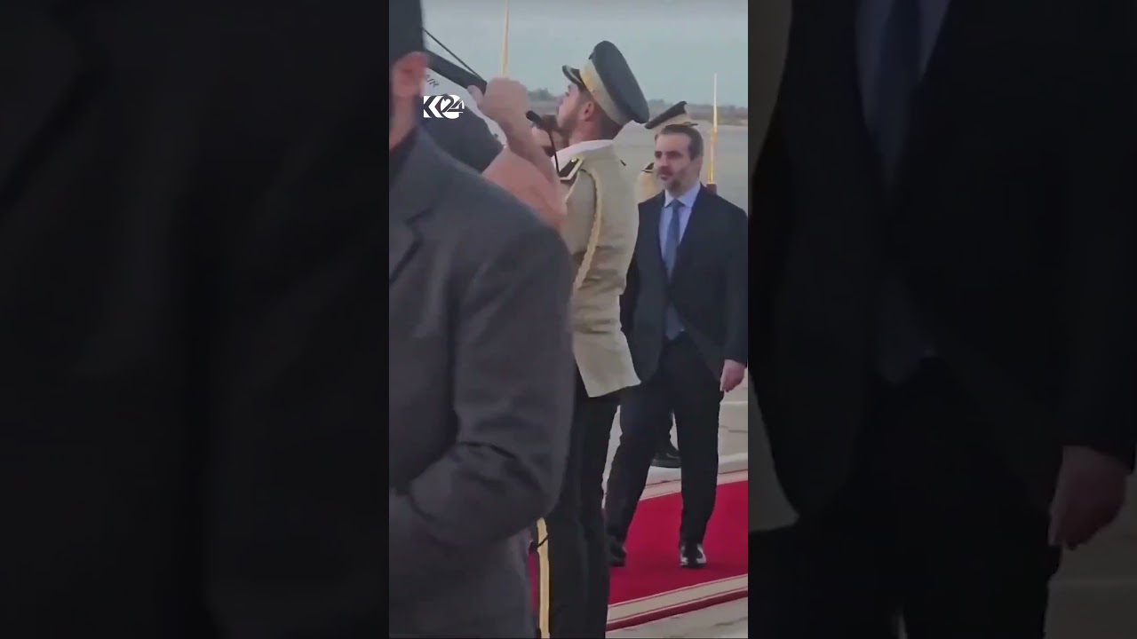 ڤیدیۆ | ئیمانوێل ماکرۆن گەیشتە سووریا و لەلایەن ئەسعەد شەیبانی پێشوازی لێکرا