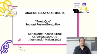 Download lagu Video Proposal Bisnis BentoQue Ni Komang Trianita Juliani mp3