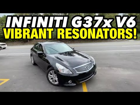 2013 Infiniti G37x 3.7L V6 DUAL EXHAUST w/ VIBRANT BOTTLE STYLE RESONATORS!