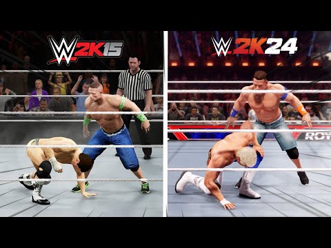 WWE 2K24 vs WWE 2K15 Finisher Comparisons - Which is better?