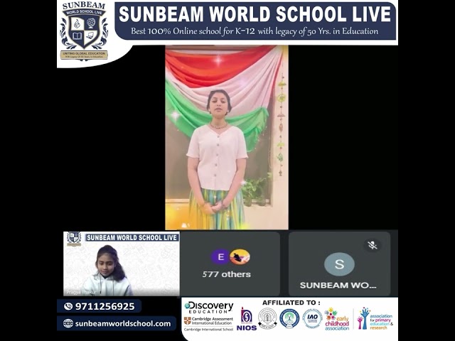 Captivated by the soulful rendition of our talented student at Sunbeam World School on Republic Day!