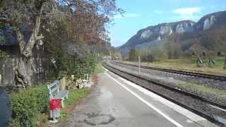 preview picture of video 'Okzident-Bahnreisen: CAB Ride Donautalbahn Beuron bis Hausen im Tal inkl Fahrdienstleitung'