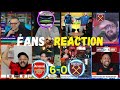 ARSENAL & WESTHAM FANS REACTION TO ARSENAL 6-0 WESTHAM EPL