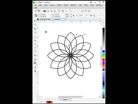 Flower Shape in CorelDraw