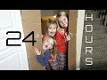24 HOURS IN A BOX FORT MANSION! | Girls only