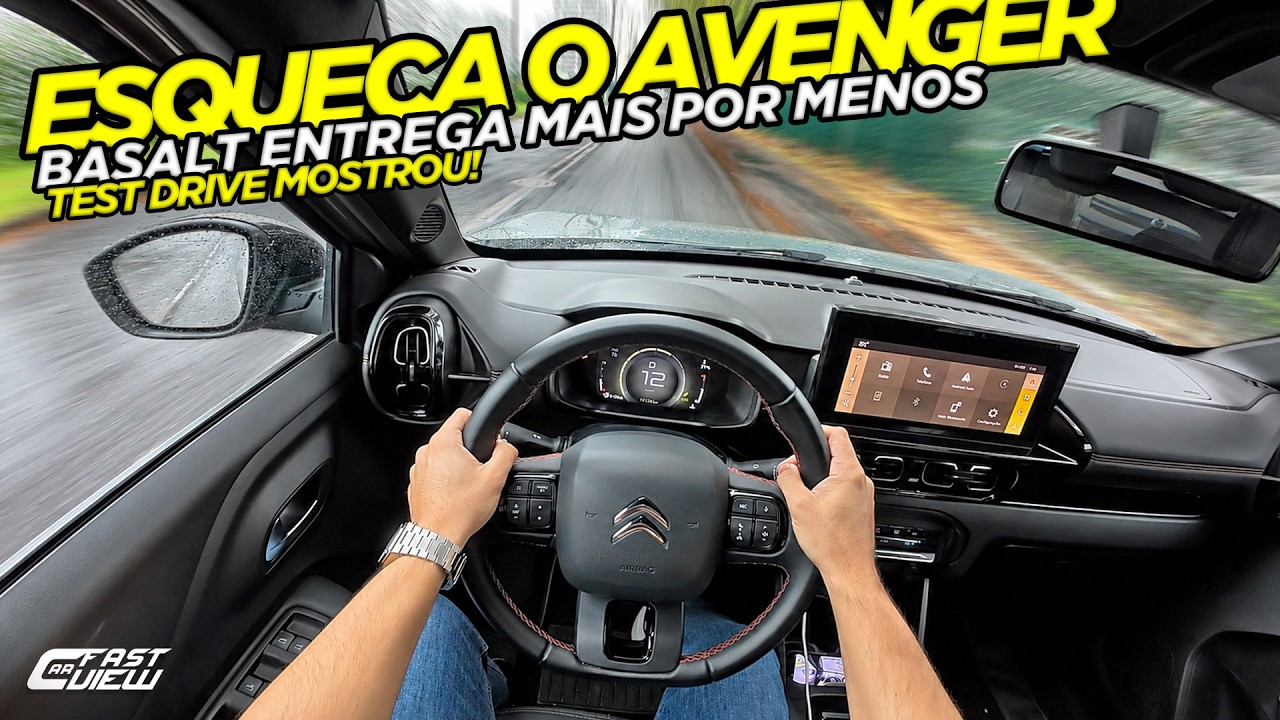 TEST DRIVE NOVO CITROEN BASALT R$113 MIL +BARATO, POTENTE E ESPAÇOSO QUE JEEP AVENGER É BOA COMPRA?