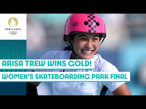 Arisa Trew becomes Australia’s youngest Olympic gold medallist 🛹🥇 | Paris 2024 Highlights
