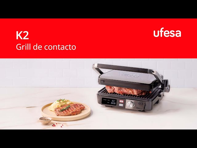 Ufesa K2 Grill de Contacto con Pantalla LCD 29x23cm 2000W Negro video