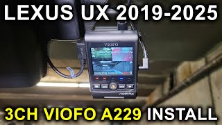 Lexus UX (2019-2026): 3-Channel Viofo A229 Plus Dashcam Installation And Review. Perfect For Uber!