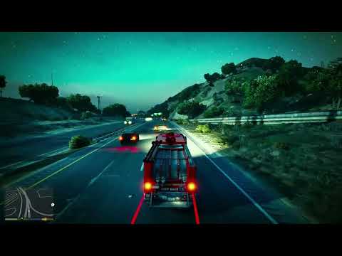 Firetruck crashes into vulcar warrener and causes explosion-gta v