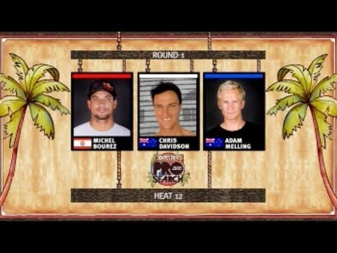 Round 1, Heat 12 - Michel Bourez vs Chris Davidson vs Adam Melling