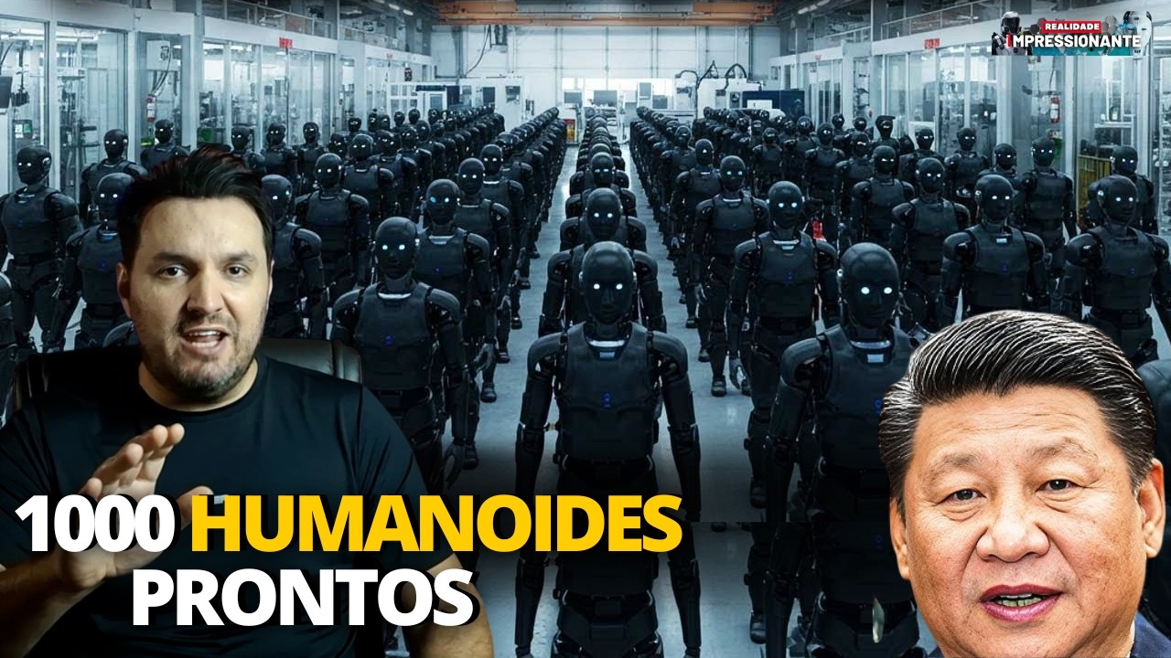 VEJA! China Mostra NOVA força de trabalho e Robôs constroem Humanoides em larga escala | 1000 ROBÔS