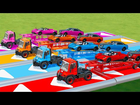 TRANSPORTING PAGANI HUAYRA & ROLLS ROYCE WITH MERCEDES BENZ TRUCK - Farming Simulator 22