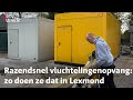 Op dit (nu nog) lege terrein wonen maandag 70 vluchtelingen | RTV Utrecht