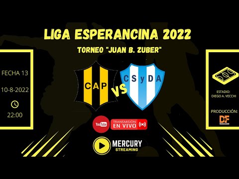 LIGA ESPERANCINA 2022 - TORNEO "JUAN B. ZUBER" - FECHA 13 - A. PILAR VS. ARG. FRANCK