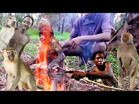 MONKEY HUNT | BUSHLIFE OF INDIGENOUS HADZABE TRIBE IN AFRICAN JUNGLE
