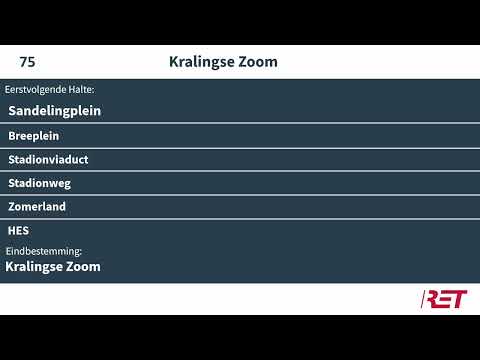 Omroepen Lijn 75 RET Rotterdam: Zuidplein - Kralingse Zoom