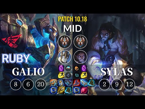 RW Ruby Galio vs Sylas Mid - KR Patch 10.18