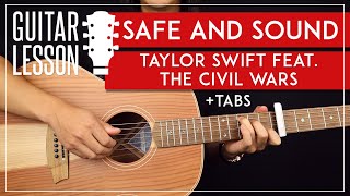 Safe &amp; Sound Guitar Tutorial 🎸 Taylor Swift &amp; The Civil Wars Guitar Lesson |Fingerpicking + TAB|