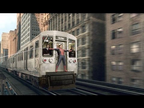 Homem Aranha parando o Trem | DUBLADO | HD
