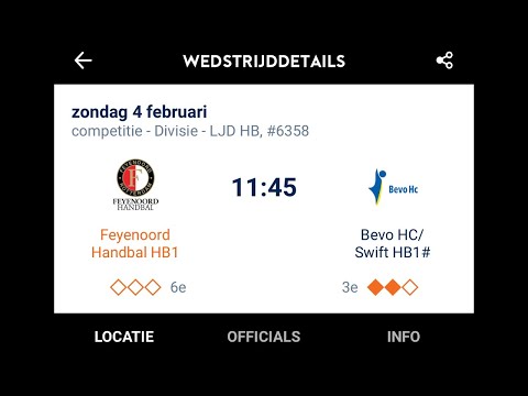 Feyenoord Handbal HB1 - Bevo HC/Swift HB1