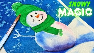 Cozy Snowman Watercolor: A Winter Scene You’ll Want to Try