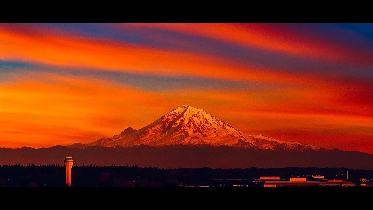 LIVE from SeaTac Airport | Mt. Rainier | Relaxing Background Aviation Live Stream
