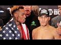 JERMELL CHARLO REFUSES TO BREAK STARE DOWN WITH BRIAN CASTANO IN INTENSE FULED WEIGH IN - FULL VIDEO